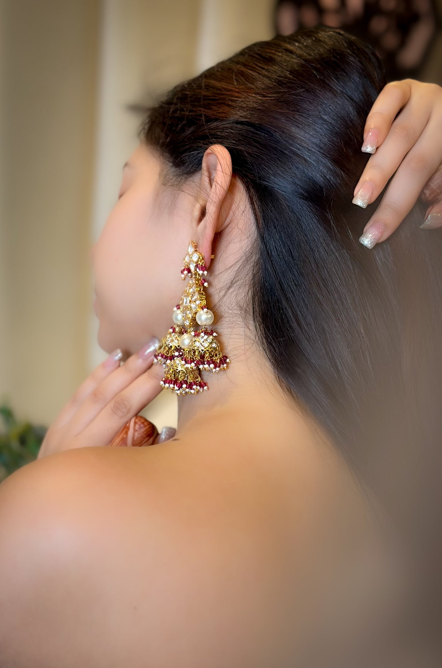 Areesha Kundan Jhumka Earrings