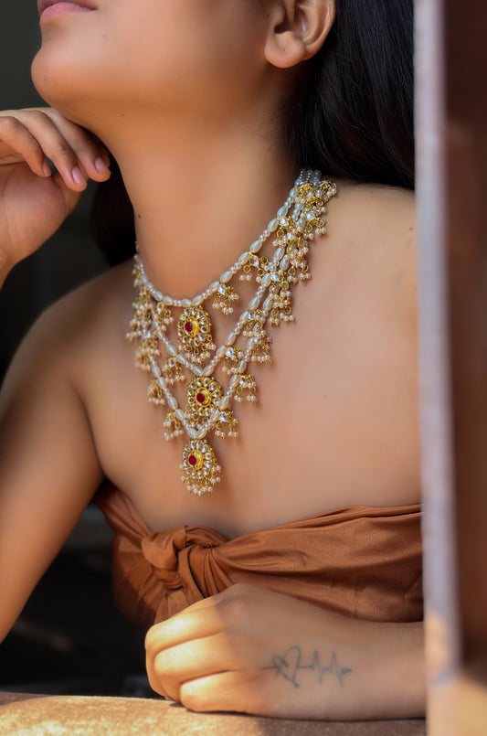 Maheen Kundan Layered Necklace