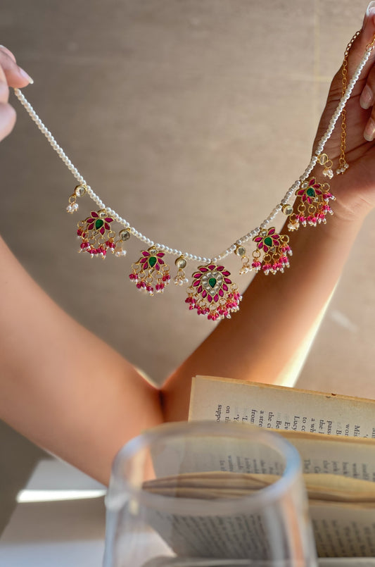 Aurora Pink Kundan Necklace