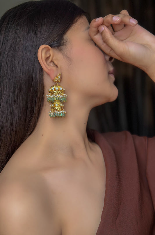 Aayah Kundan Jhumka Earrings