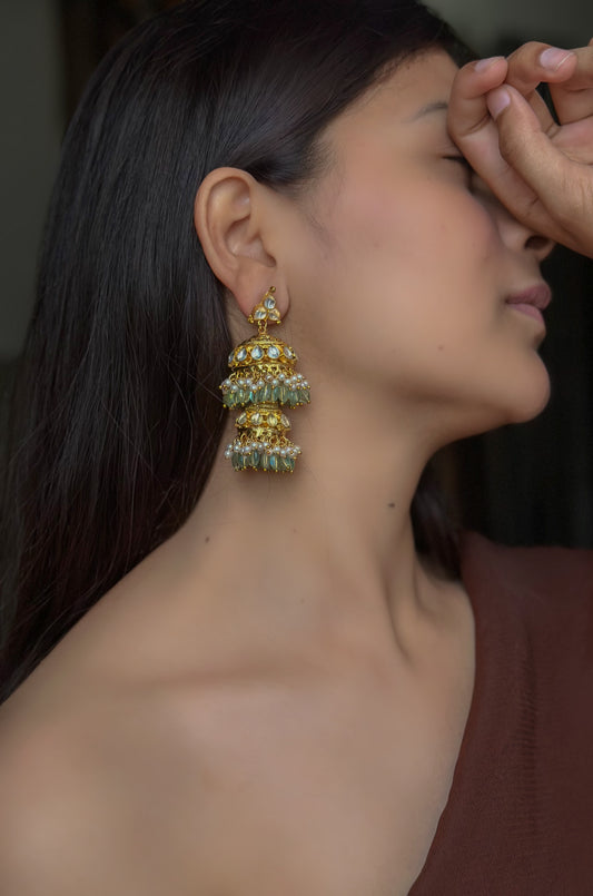 Aayah Kundan Jhumka Earrings