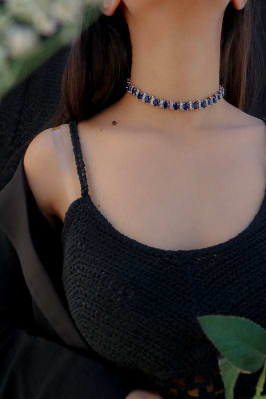 Asmee Blue Choker Necklace