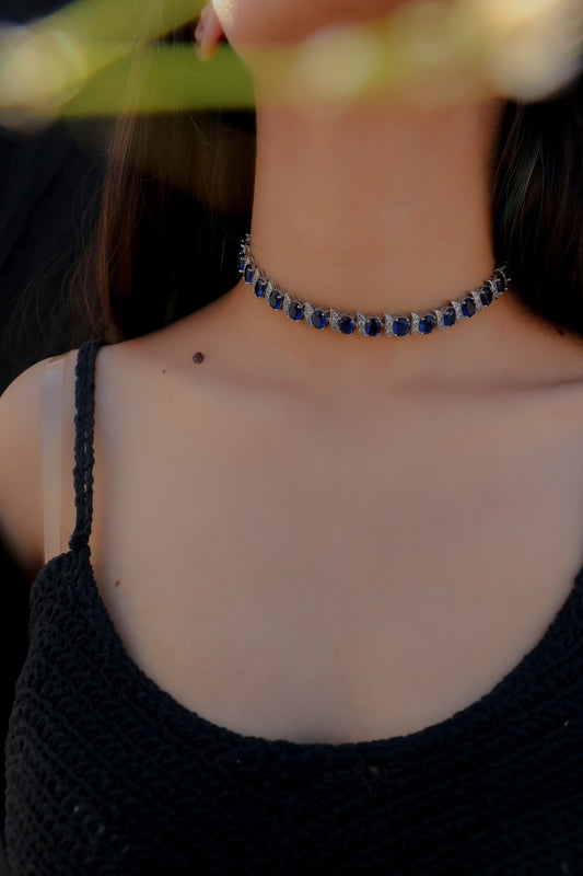 Asmee Blue Choker Necklace