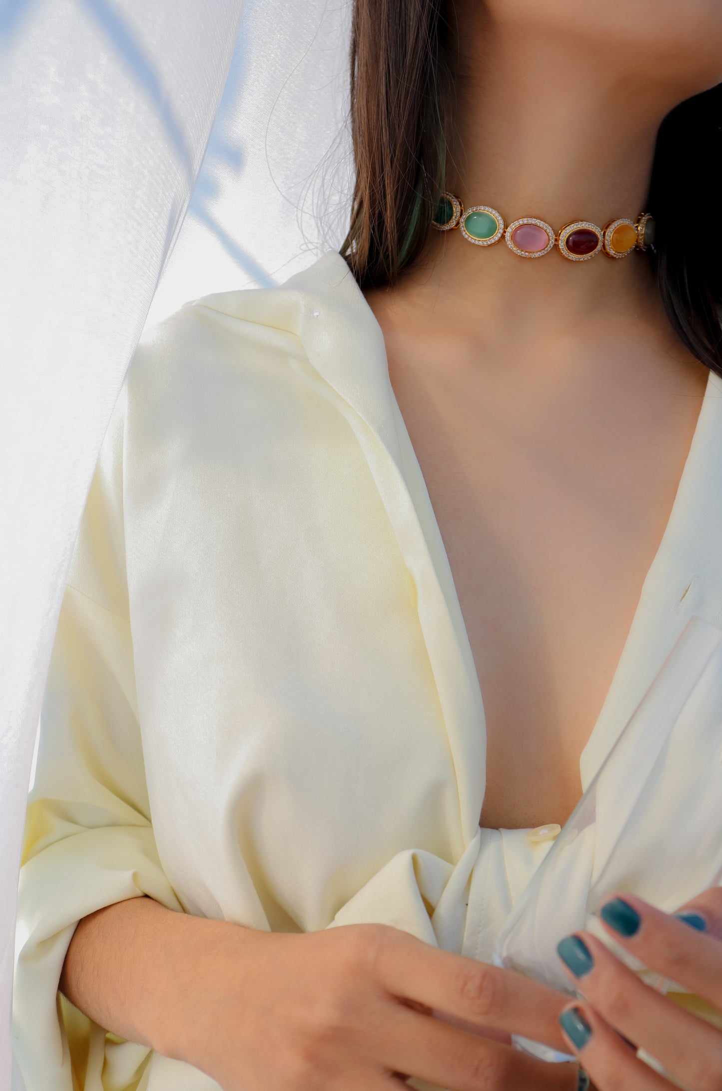 Rifat Multicoloured Choker Necklace