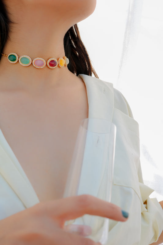 Rifat Multicoloured Choker Necklace