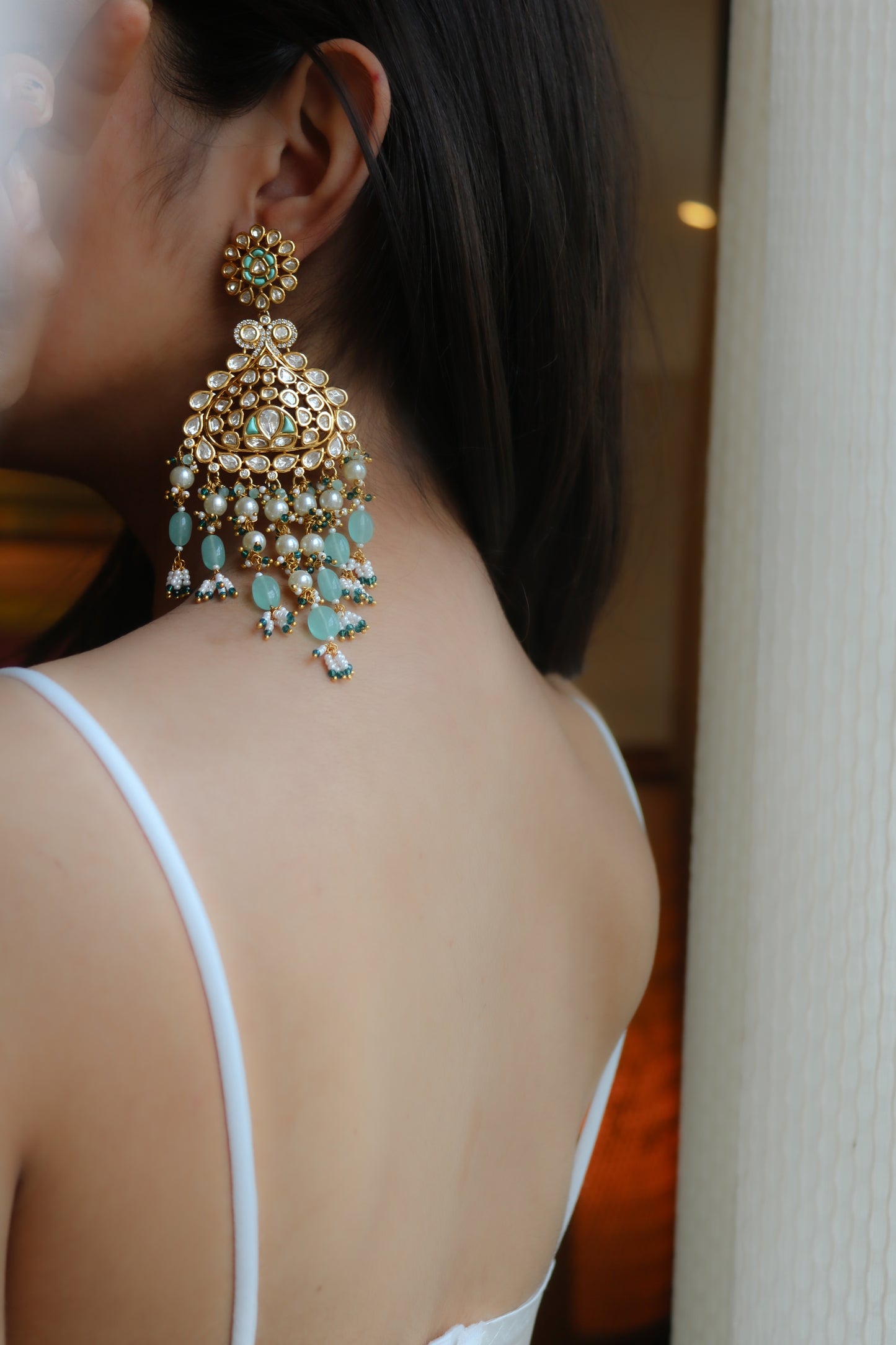 Alannya Kundan Turquoise Earrings
