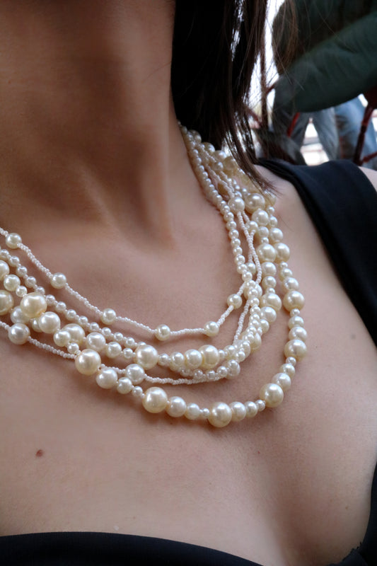 Justuju Multilayered Pearl Necklace