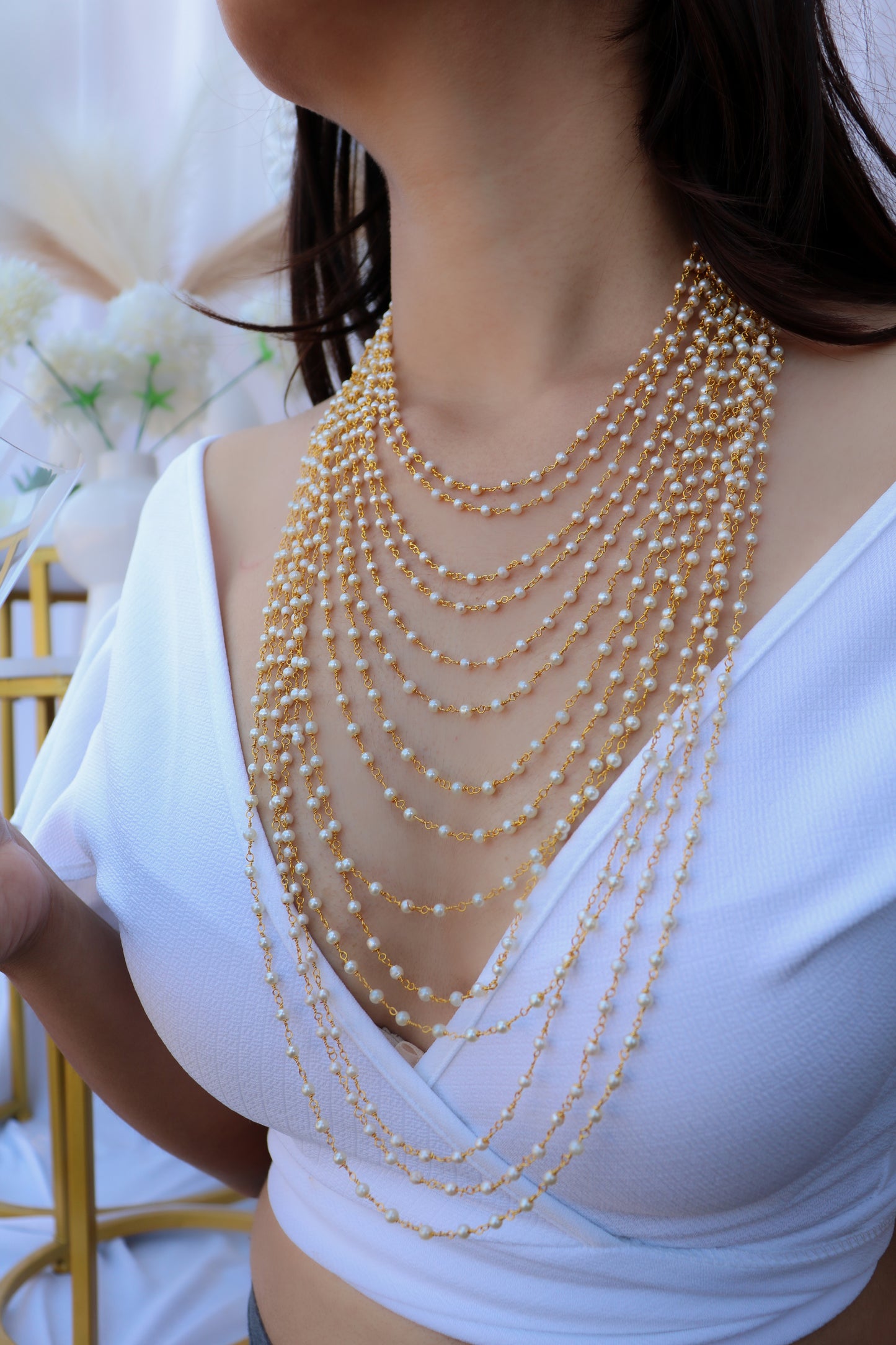 Pearl Chaos Long Necklace