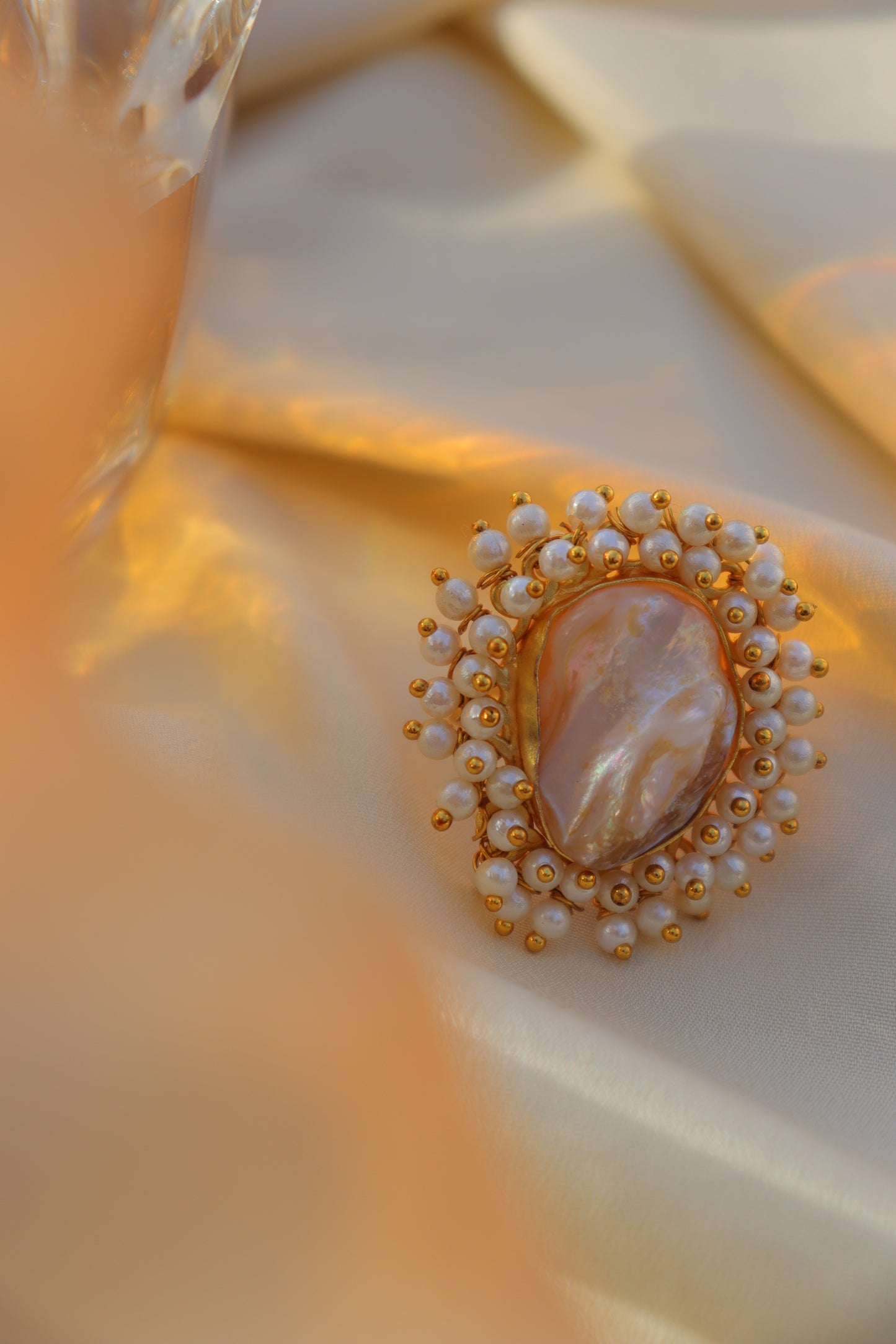 Pearl Tassle Ring
