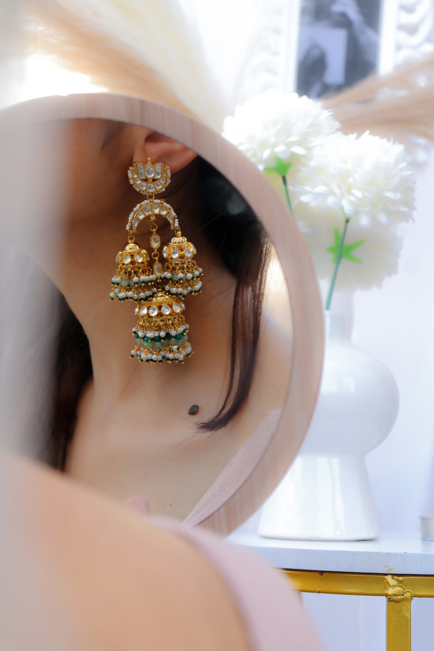 Zahira Kundan Jhumka Earrings
