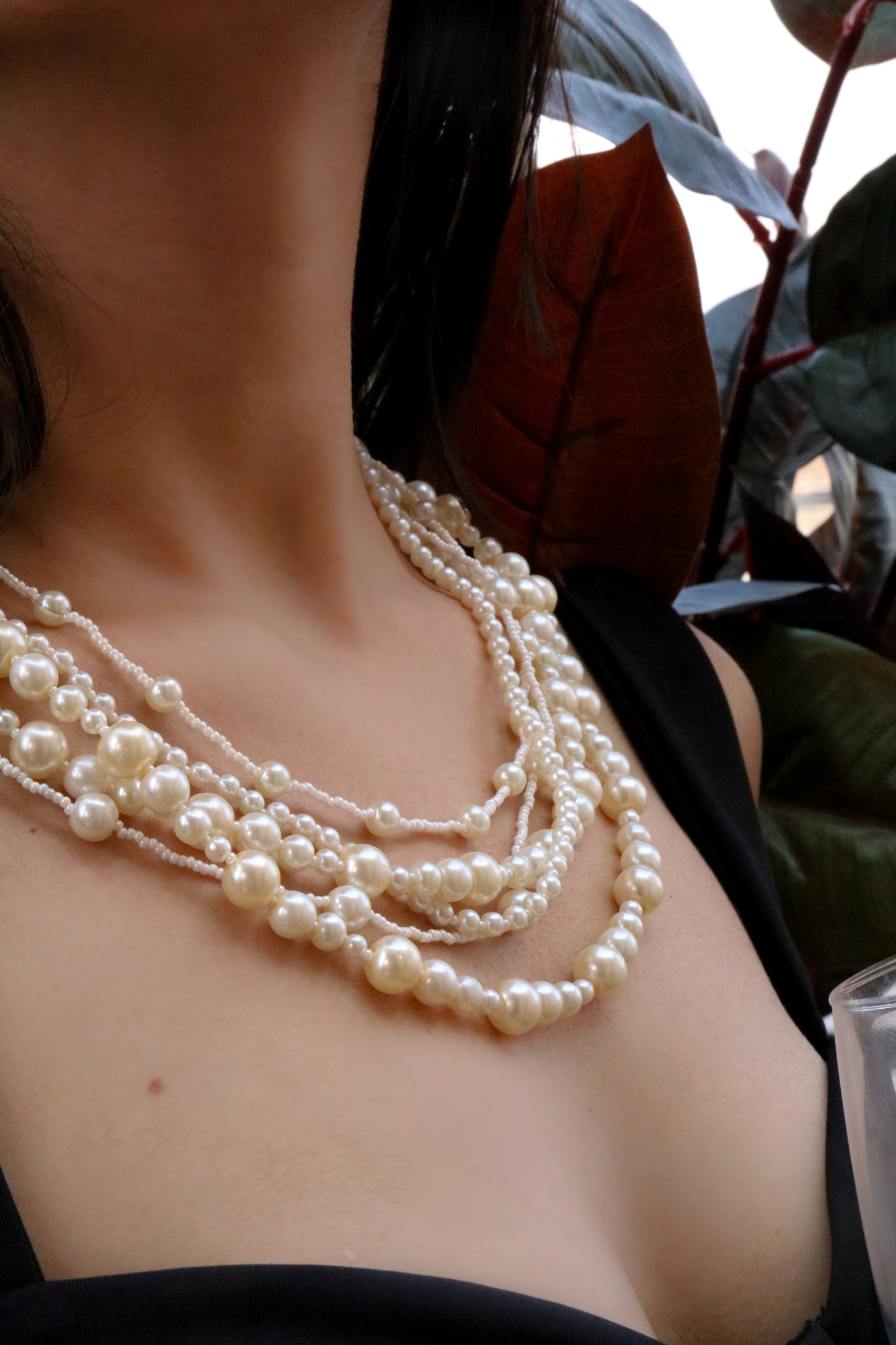 Justuju Multilayered Pearl Necklace