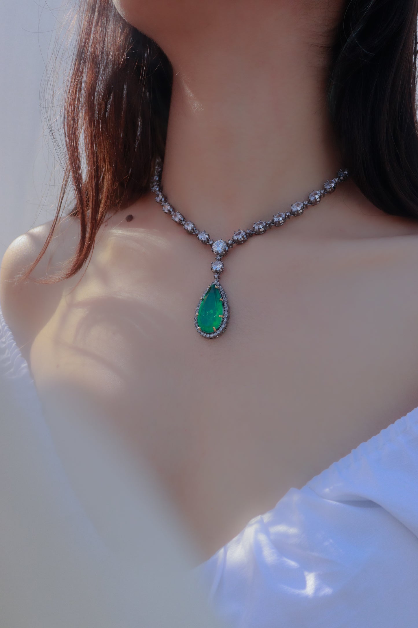 Firozeh Green Necklace Set