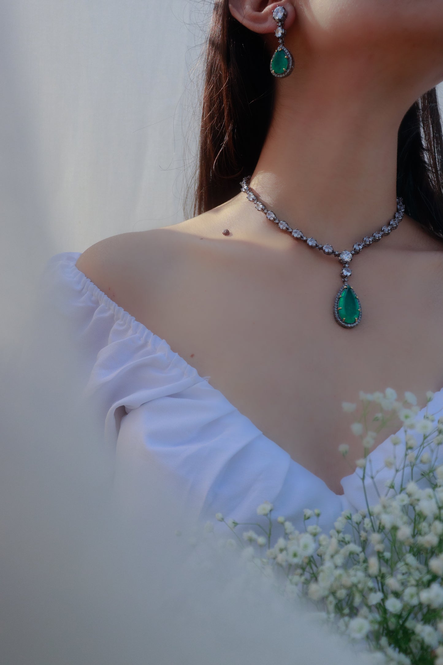 Firozeh Green Necklace Set